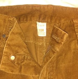 J. Crew Matchstick Velvet Pants